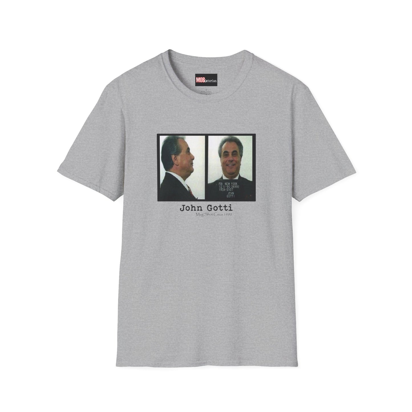 John Gotti Mug Shot Circa 1990 Front and Side