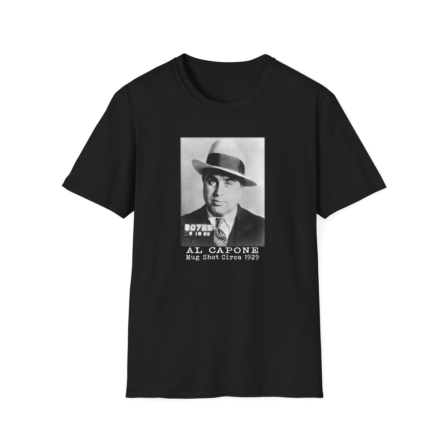 Al Capone Mug Shot (With Background and White Lettering)