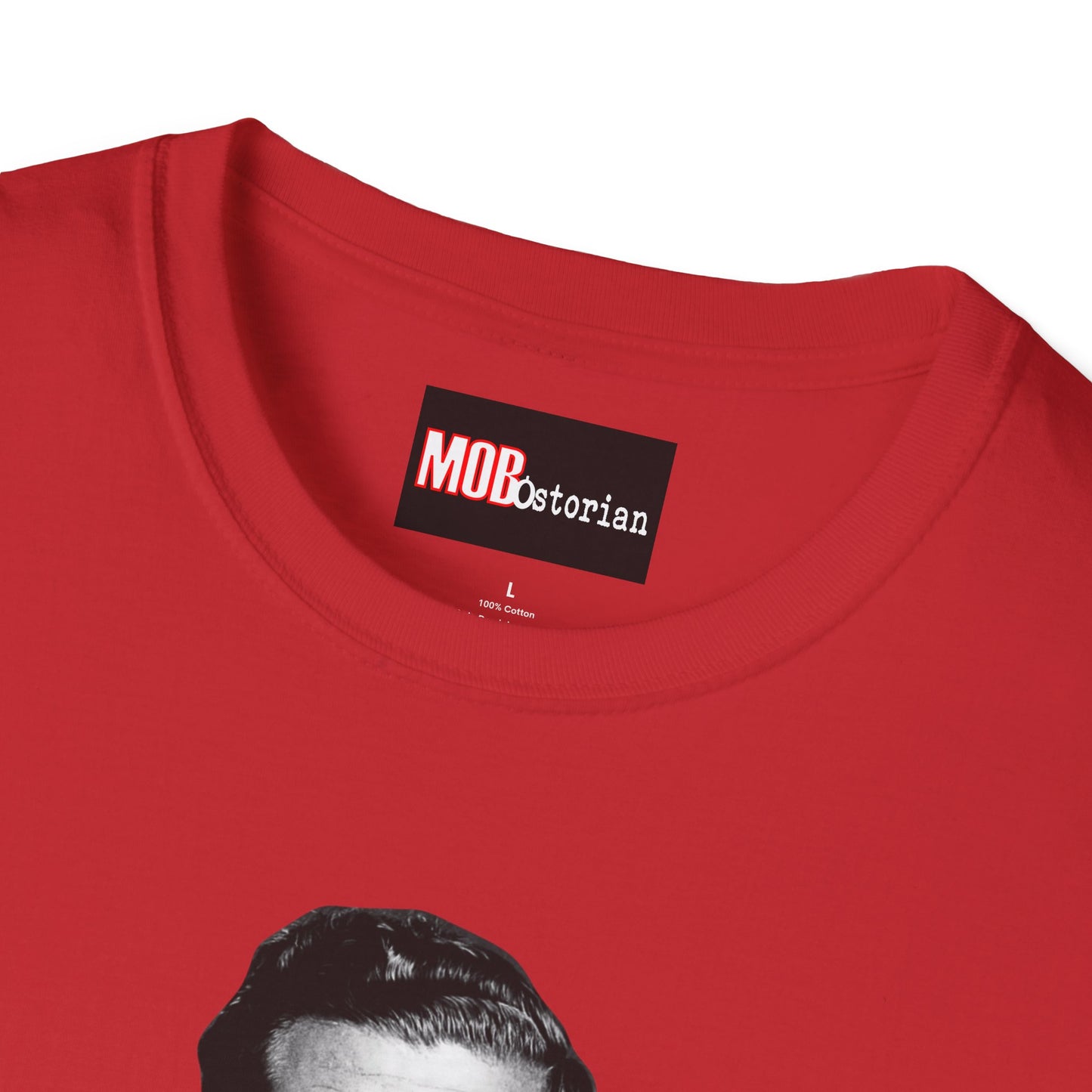 Lucky Luciano Mug Shot No Background with Caption White Lettering