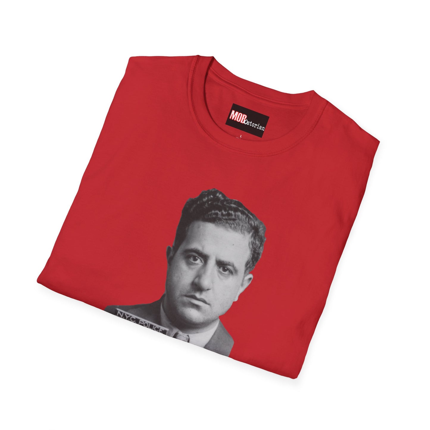 Albert Anastasia Mug Shot (With No Background and White Lettering)
