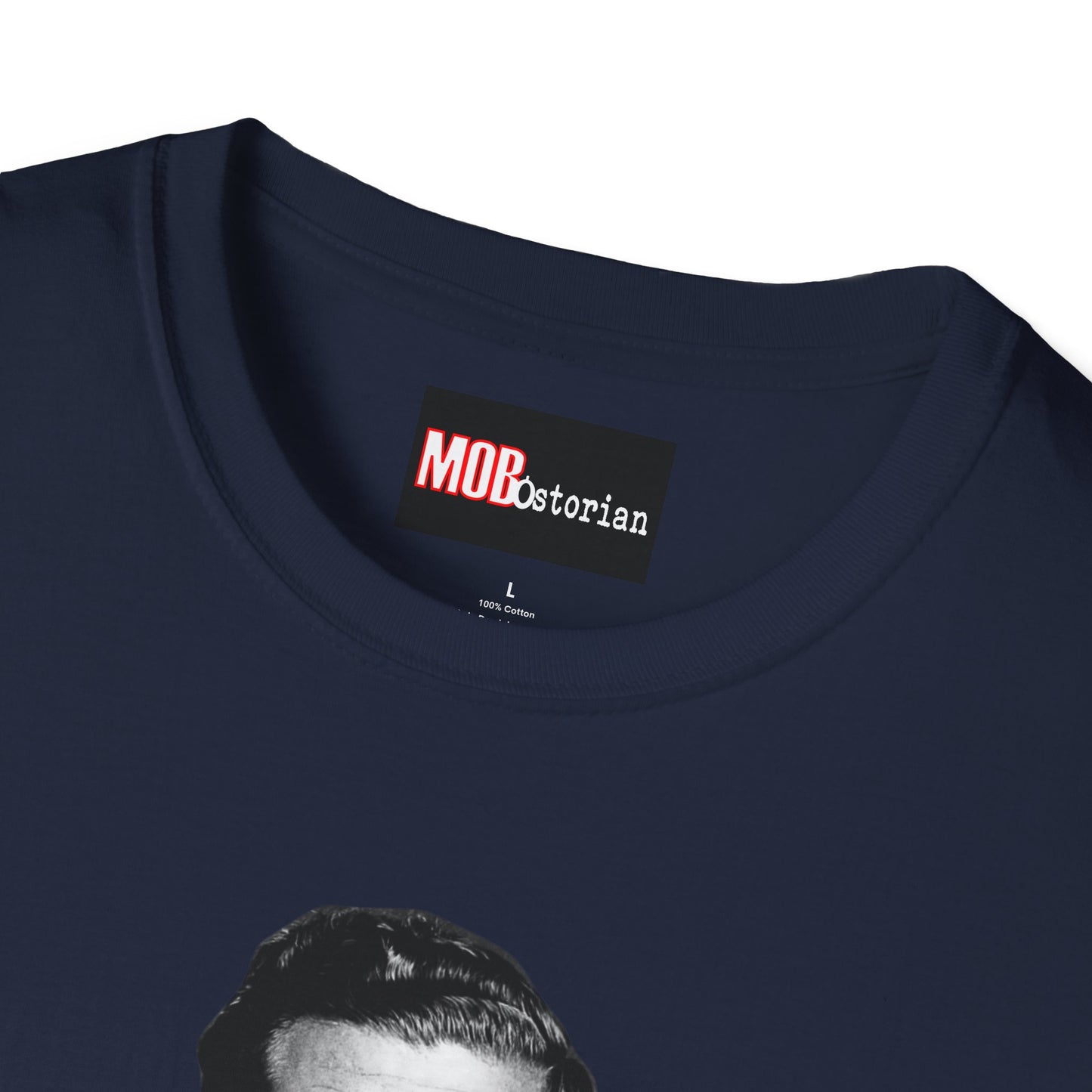 Lucky Luciano Mug Shot No Background with Caption White Lettering
