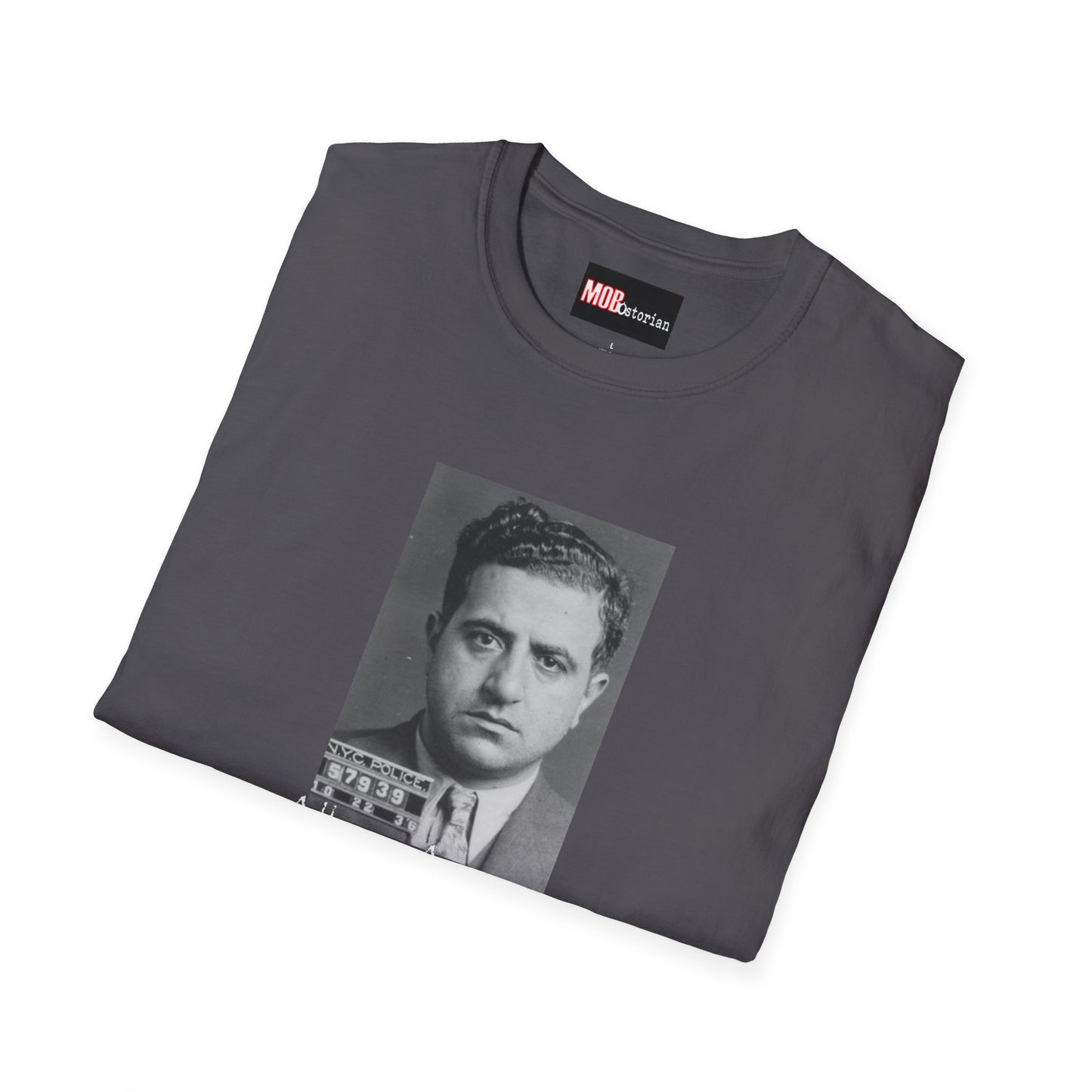 Albert Anastasia Mug Shot (With Background and White Lettering)