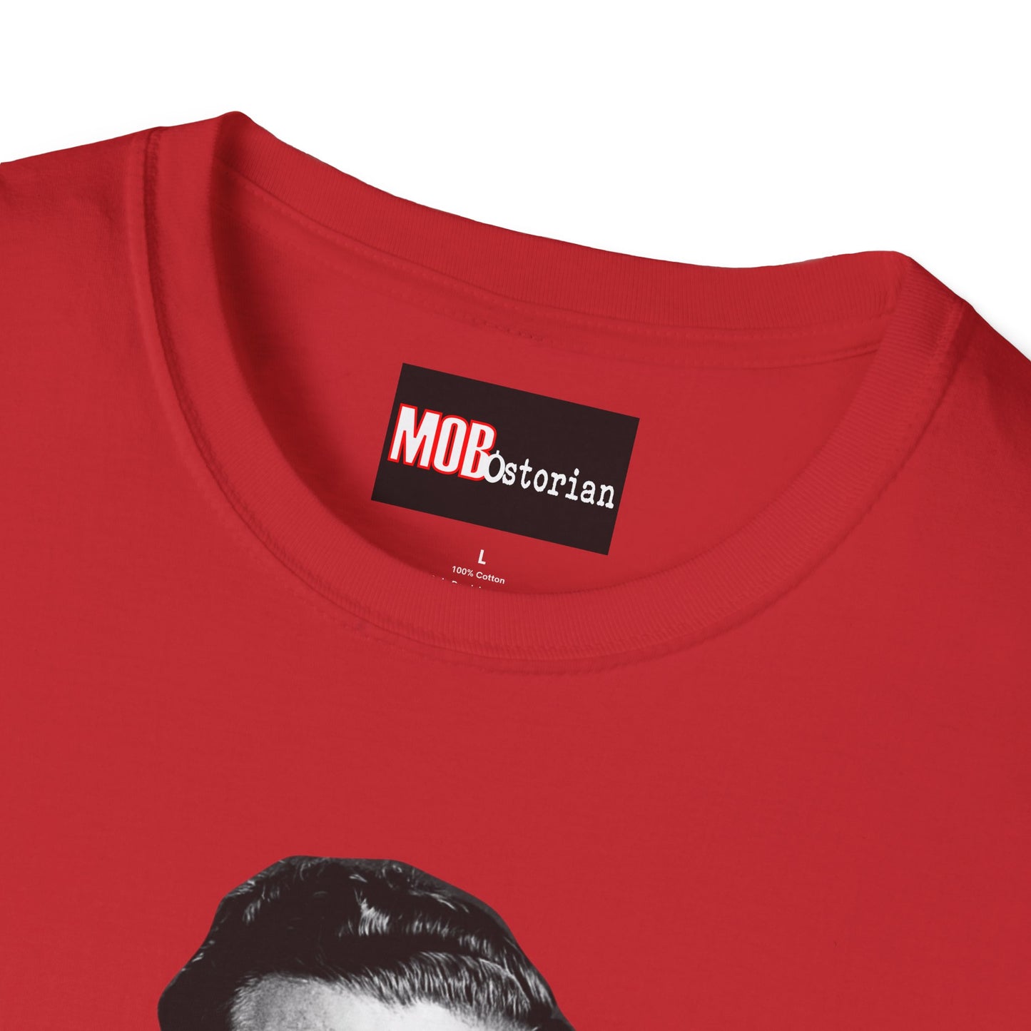 Lucky Luciano Mug Shot (With No Background with Caption in Black Lettering)
