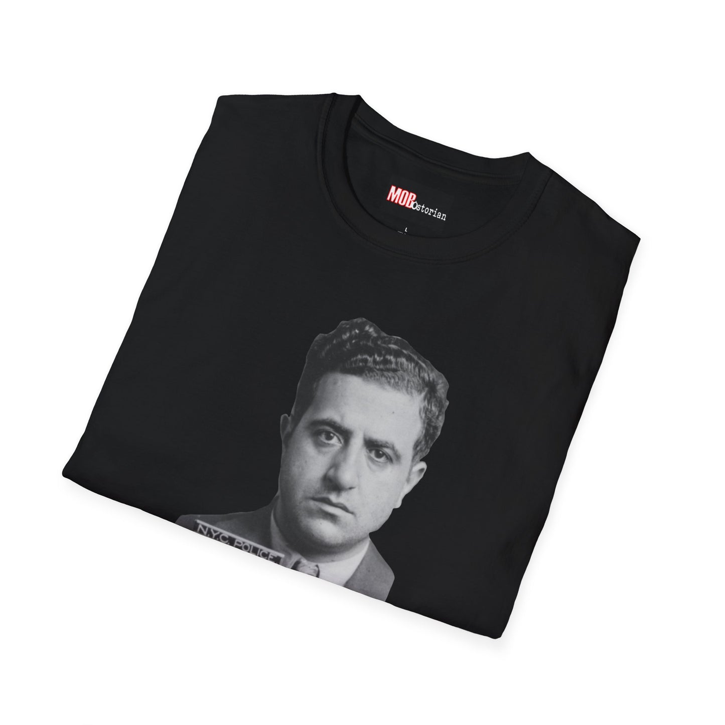 Albert Anastasia Mug Shot (With No Background and White Lettering)