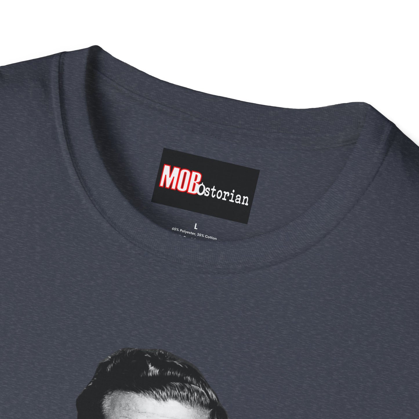 Lucky Luciano Mug Shot No Background with Caption White Lettering
