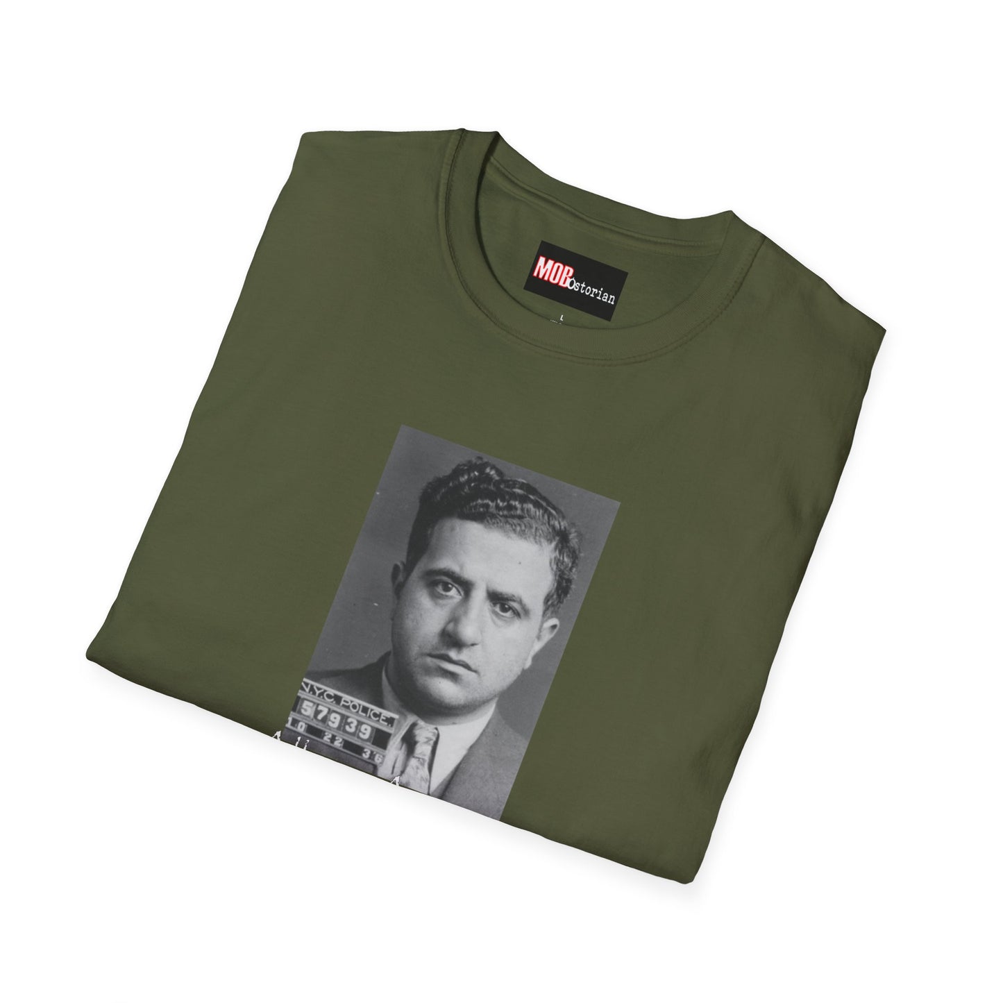 Albert Anastasia Mug Shot (With Background and White Lettering)