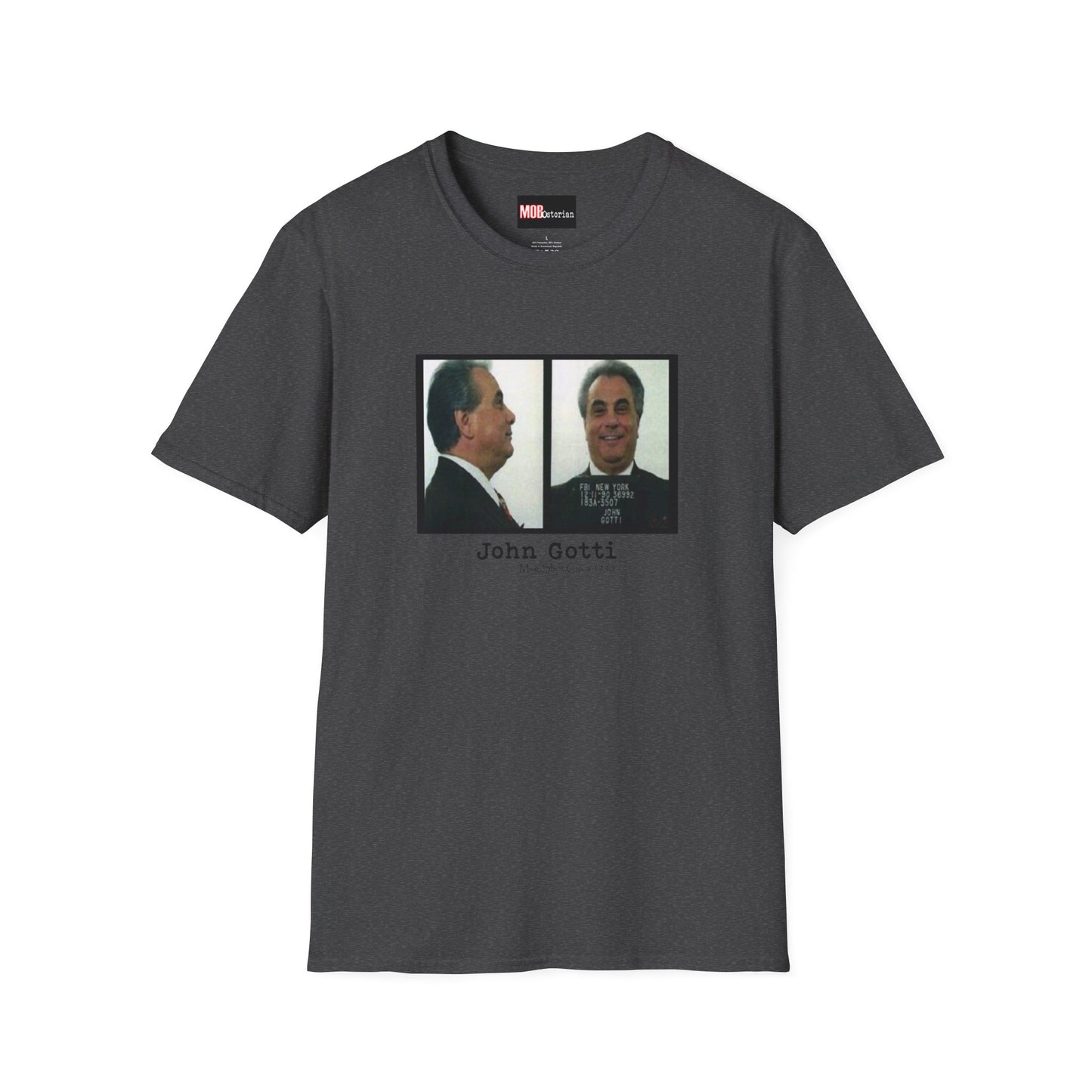 John Gotti Mug Shot Circa 1990 Front and Side