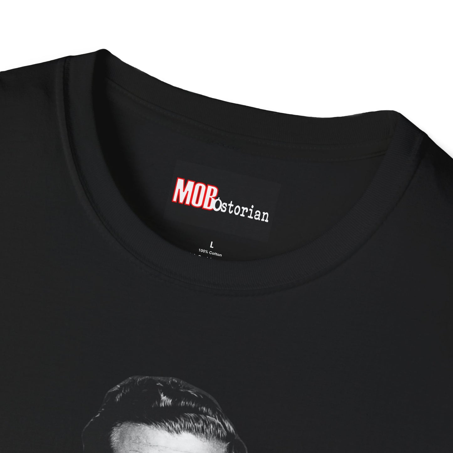 Lucky Luciano Mug Shot No Background with Caption White Lettering