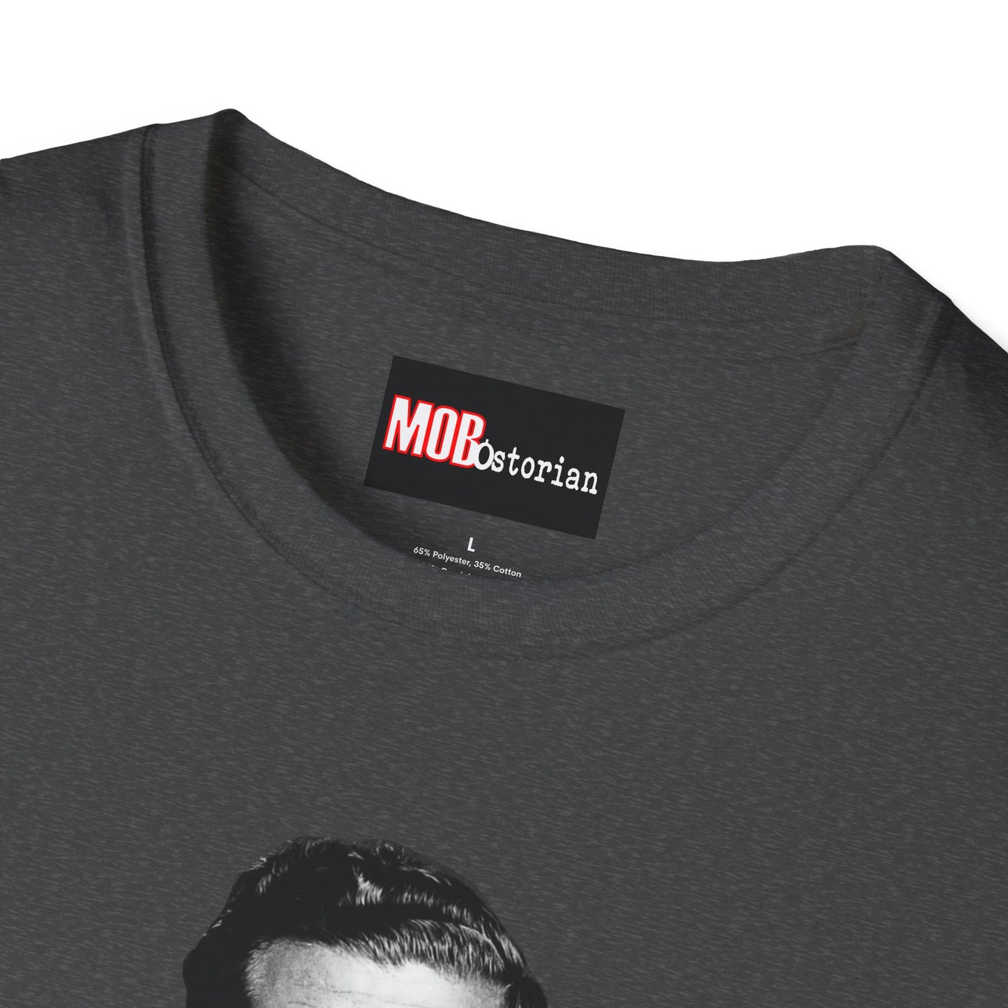 Lucky Luciano Mug Shot No Background with Caption White Lettering