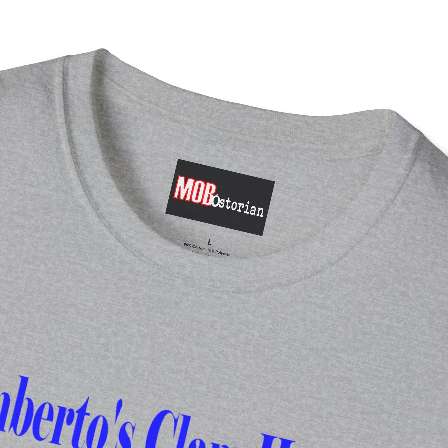 Umberto's Clam House Blue Lettering