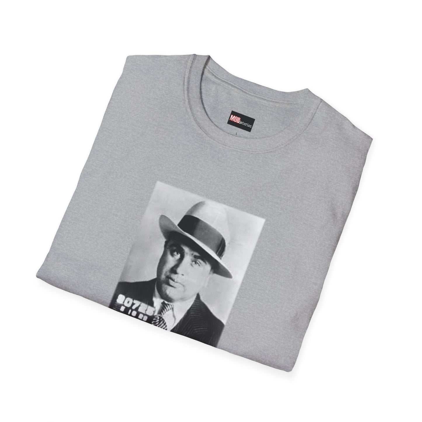 Al Capone Mug Shot (With Background and Black Lettering)
