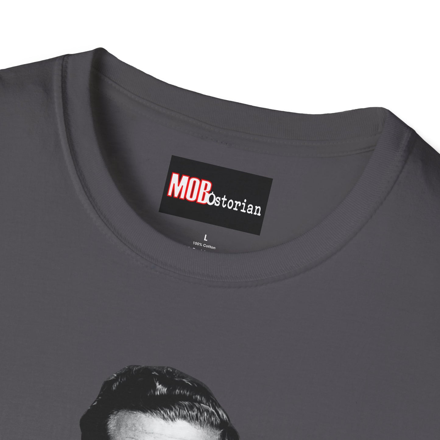 Lucky Luciano Mug Shot No Background with Caption White Lettering