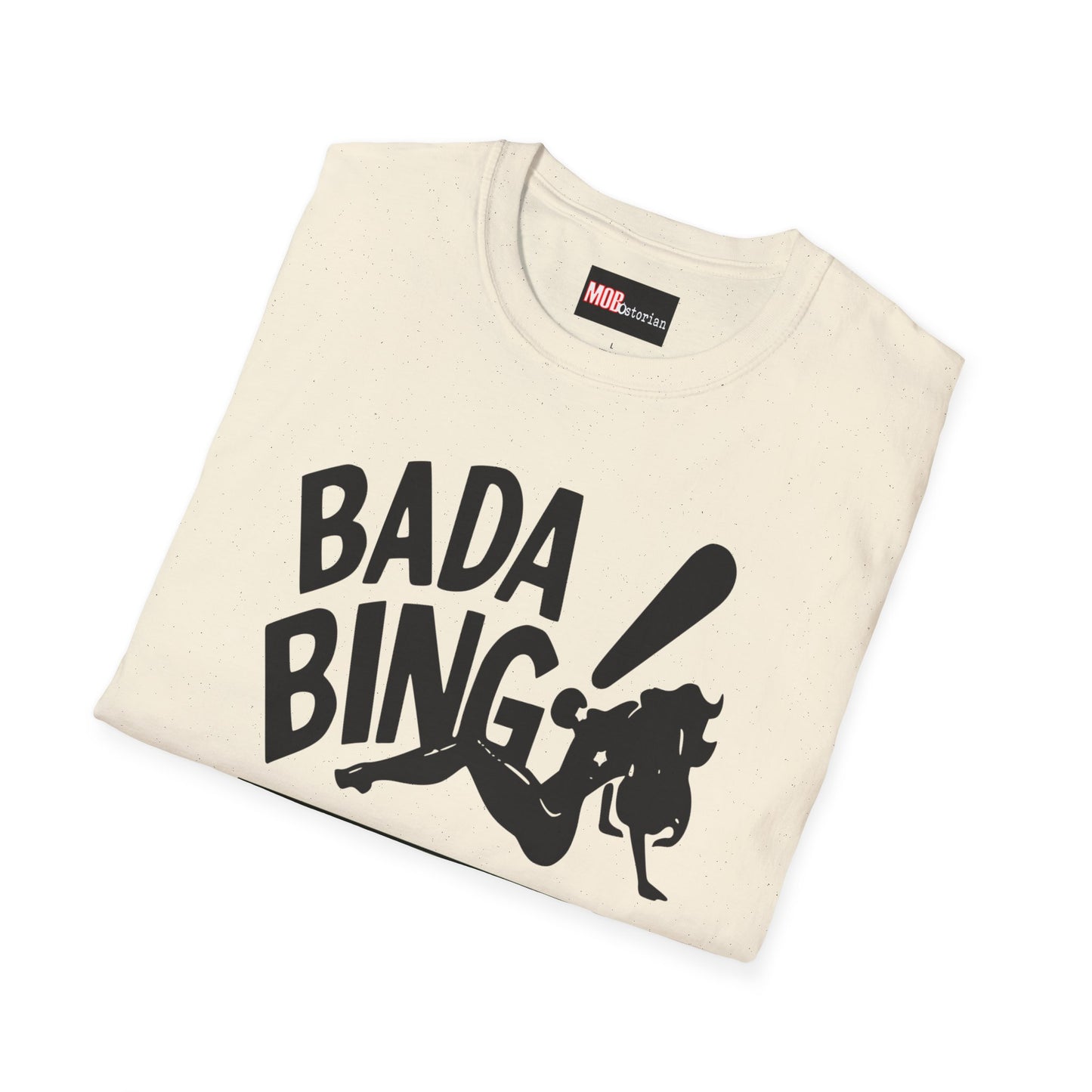 Bada Bing Logo with address and proprietor text (With Black Lettering)