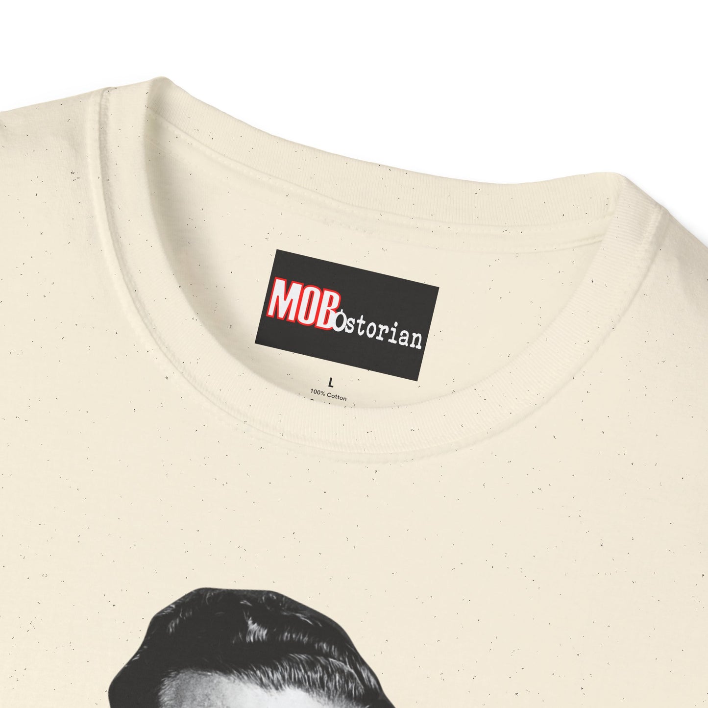 Lucky Luciano Mug Shot (With No Background with Caption in Black Lettering)