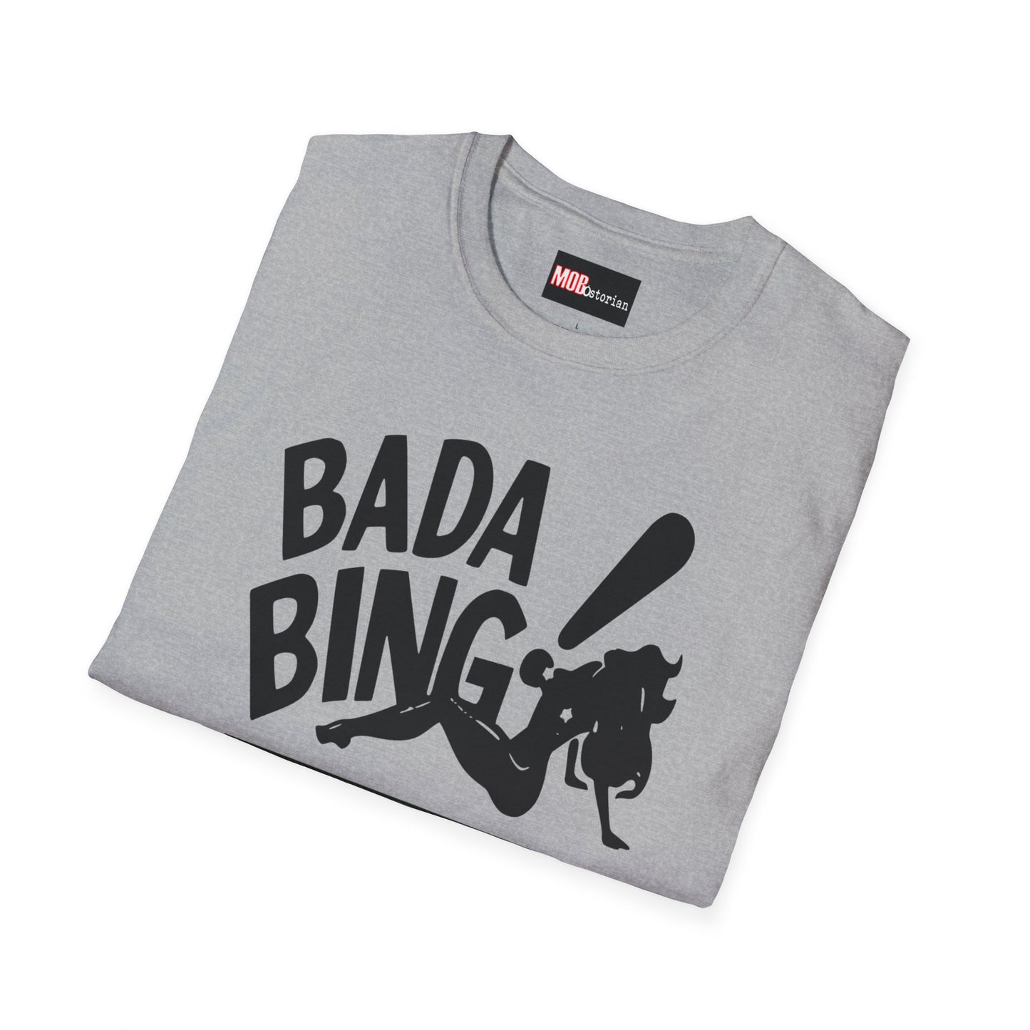 Bada Bing Logo with address and proprietor text (With Black Lettering)