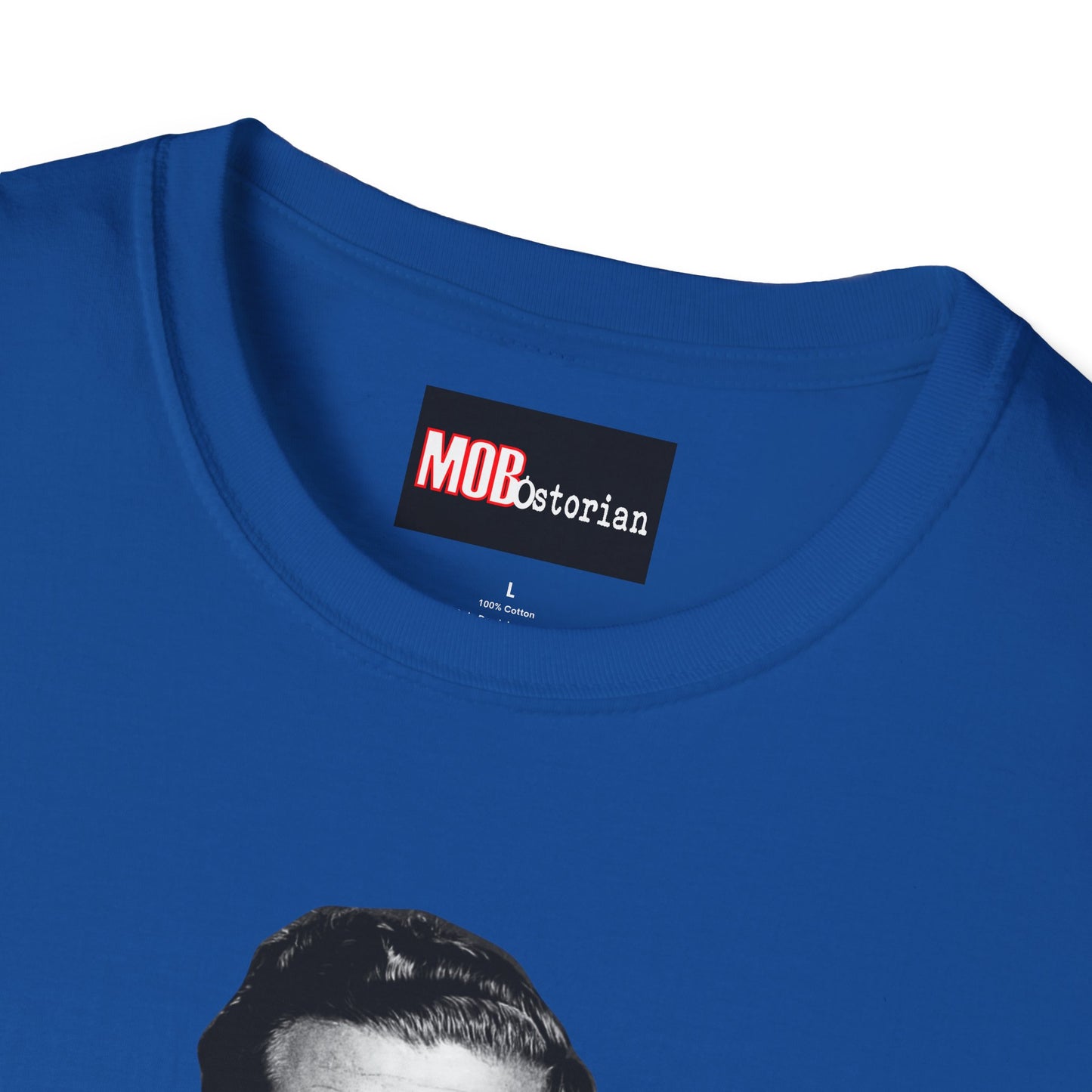 Lucky Luciano Mug Shot No Background with Caption White Lettering