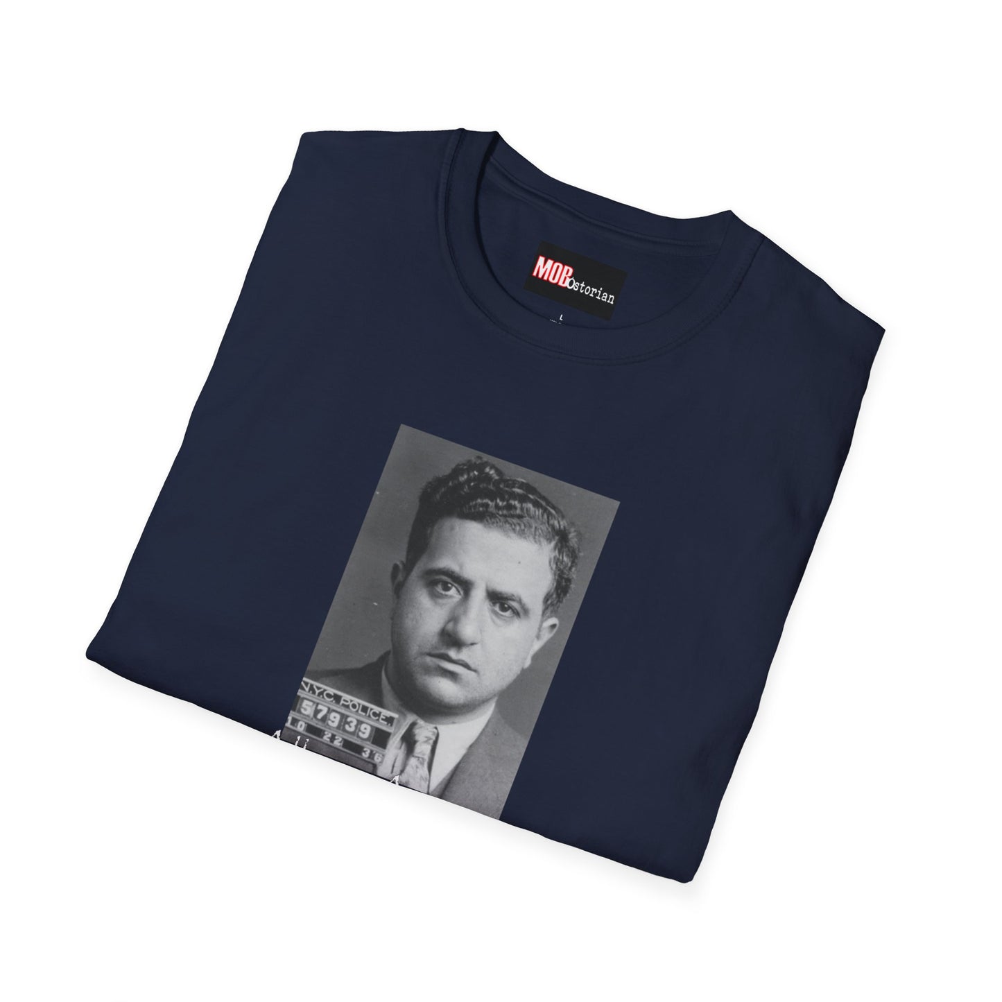 Albert Anastasia Mug Shot (With Background and White Lettering)