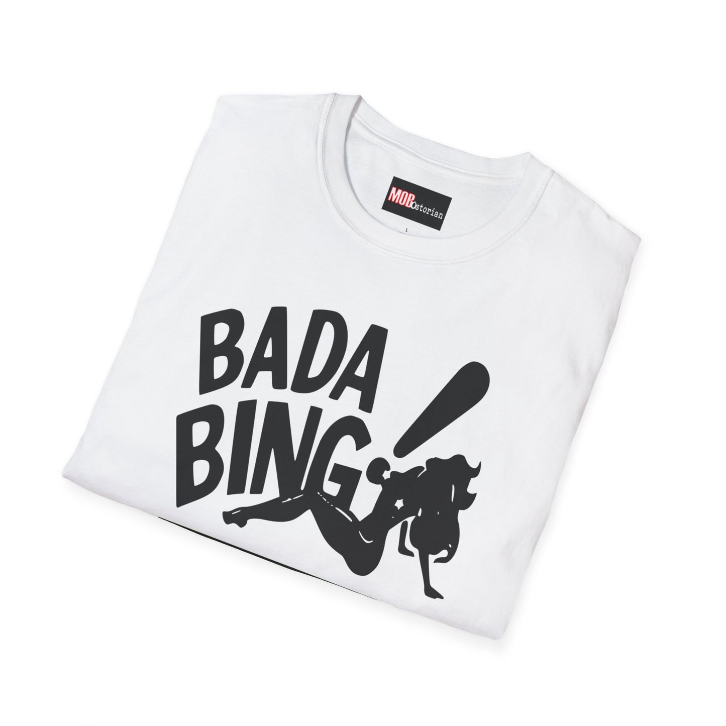 Bada Bing Logo with address and proprietor text (With Black Lettering)