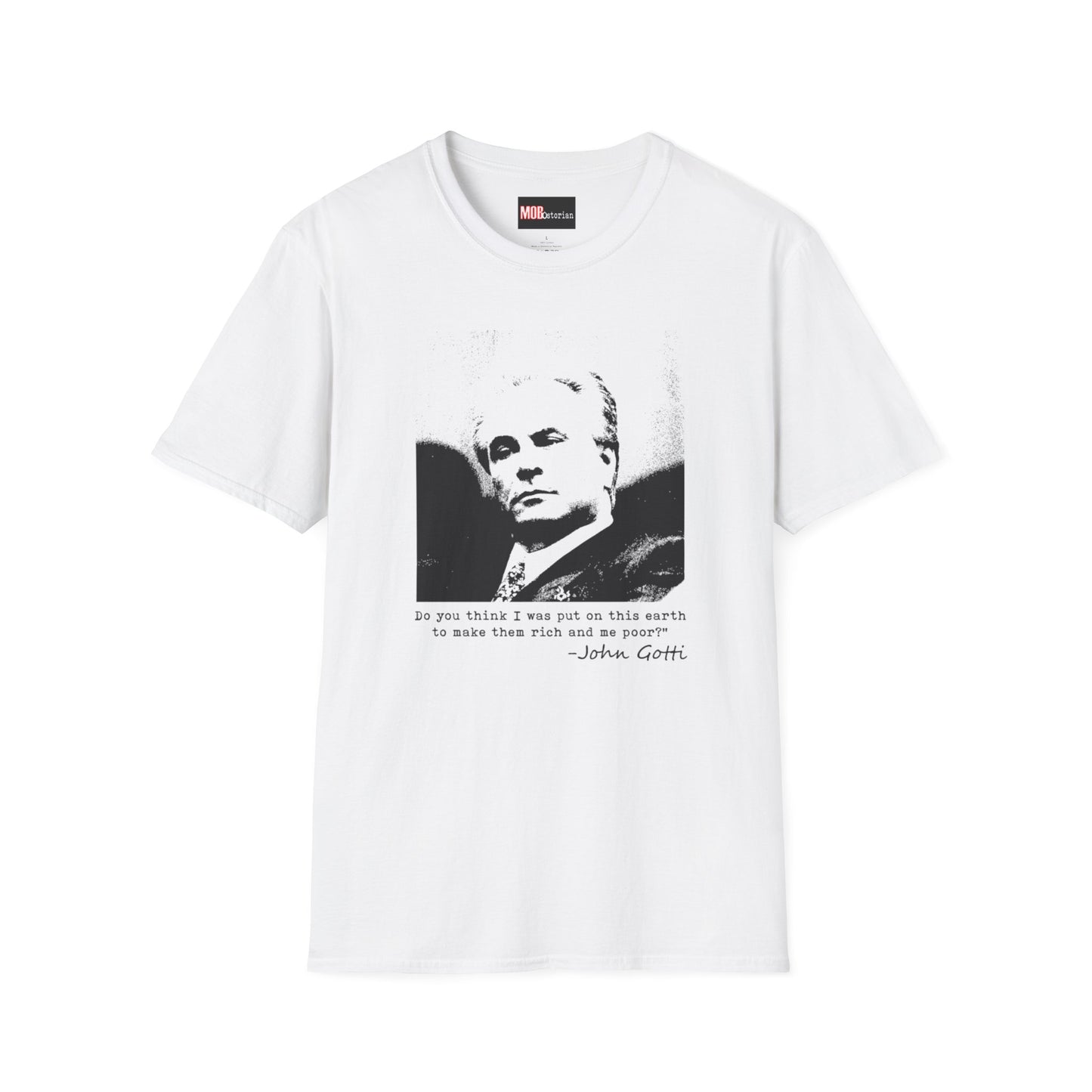 John Gotti Quote Black and White Transparent Silhouette