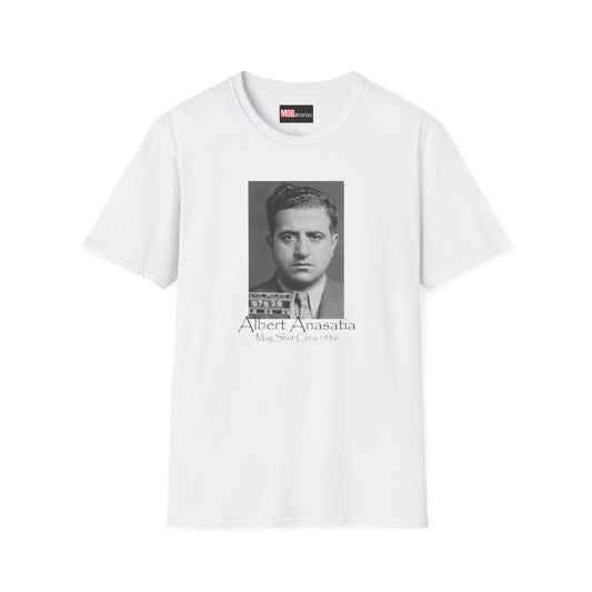 Albert Anastasia Mug Shot (With Background and Black Lettering)