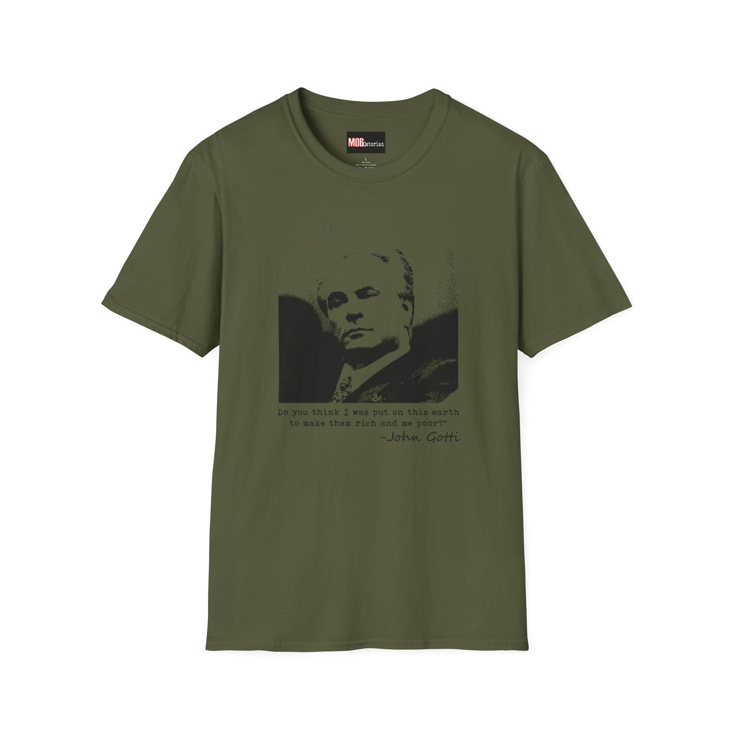 John Gotti Quote Black and White Transparent Silhouette