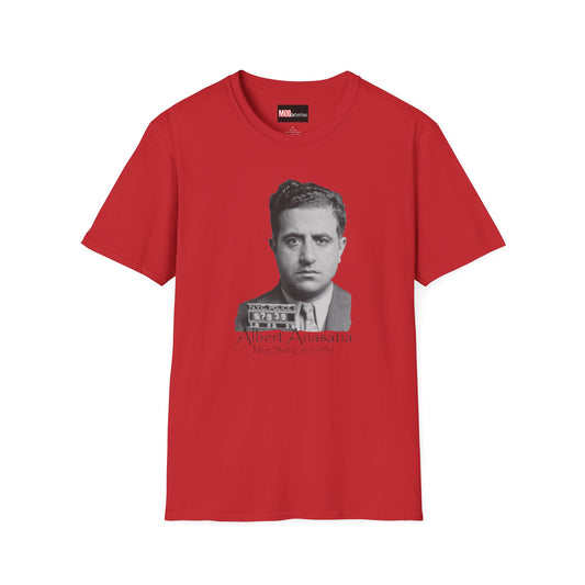 Albert Anastasia Mug Shot (No Background with Black Lettering)